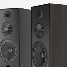 Wizualizacja produktowa zestawu głośnikowego dla PYLON AUDIO